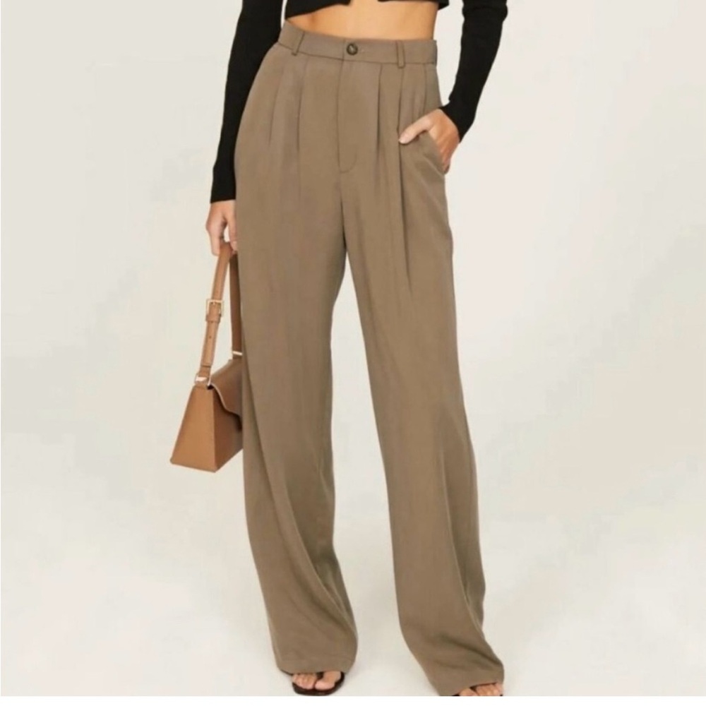 Reformation Women's Mushroom Wide Leg Pants